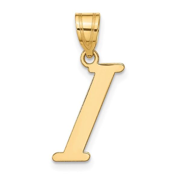 Kazi Luxury 14k Yellow Gold Polished Letter I Initial Pendant